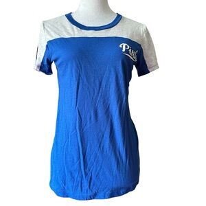 PINK Victoria's Secret Blue and White Tee NWOT